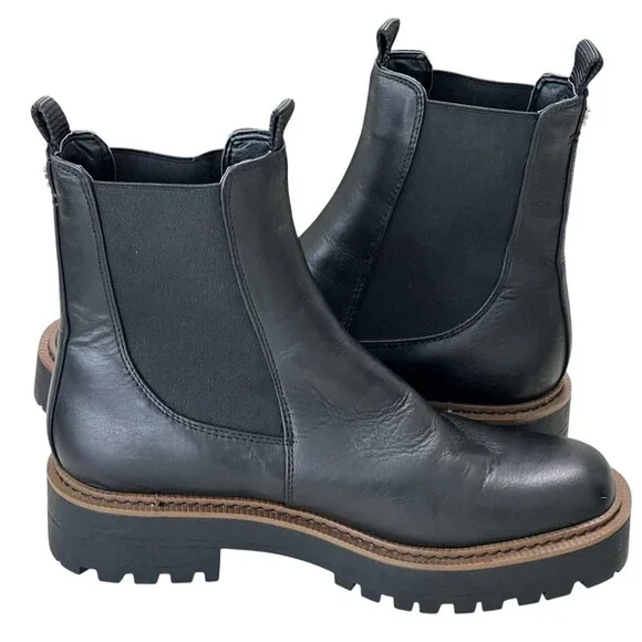 SAM EDELMAN LAGUNA WATERPROOF LEATHER BOOTS WOMENS SIZE 8 1/2 M Worn Once - Picture 4 of 11